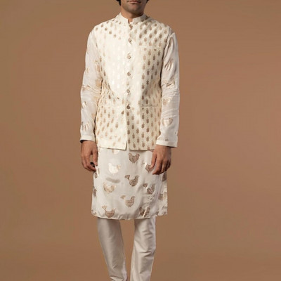 Men Floral Printed Kurta