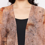 Women Brown Printed Shrug