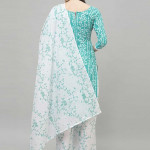 Blue and white Dress Material