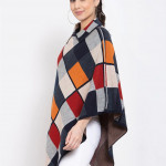 Women Beige & Grey Checked Shrug