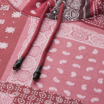 Men Red & Pink Printed Pure Cotton Hooded Sweatshirt