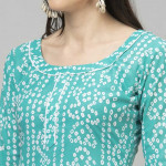 Blue and white Dress Material