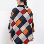 Women Beige & Grey Checked Shrug
